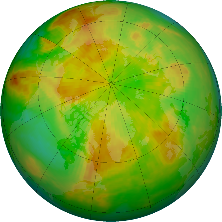 Arctic ozone map for 28 May 1986